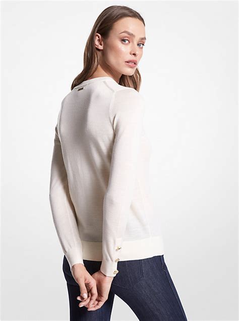 michael michael kors cashmere sweater|Michael Kors merino wool sweater.